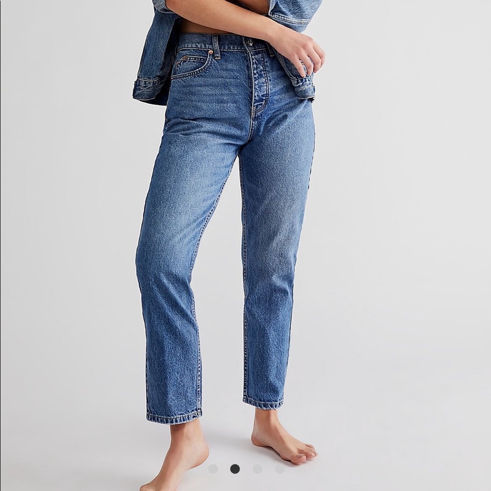 We the Free by Free People high waisted mom jeans.